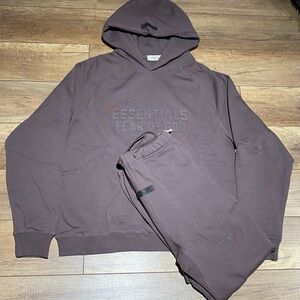 Essentials Fear of God Plum Sweatsuit